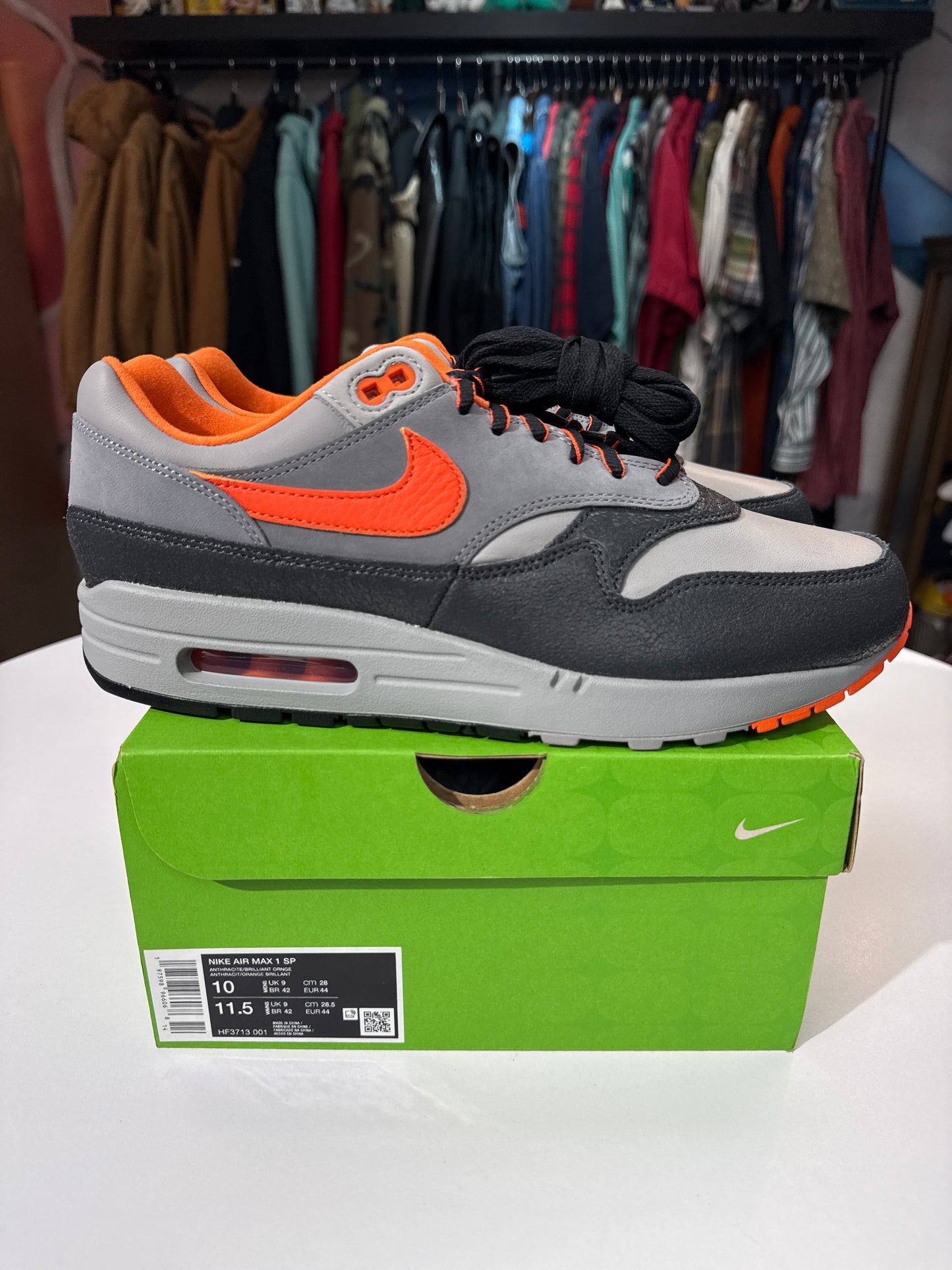 New Nike x HUF Air Max 1 Brilliant Orange