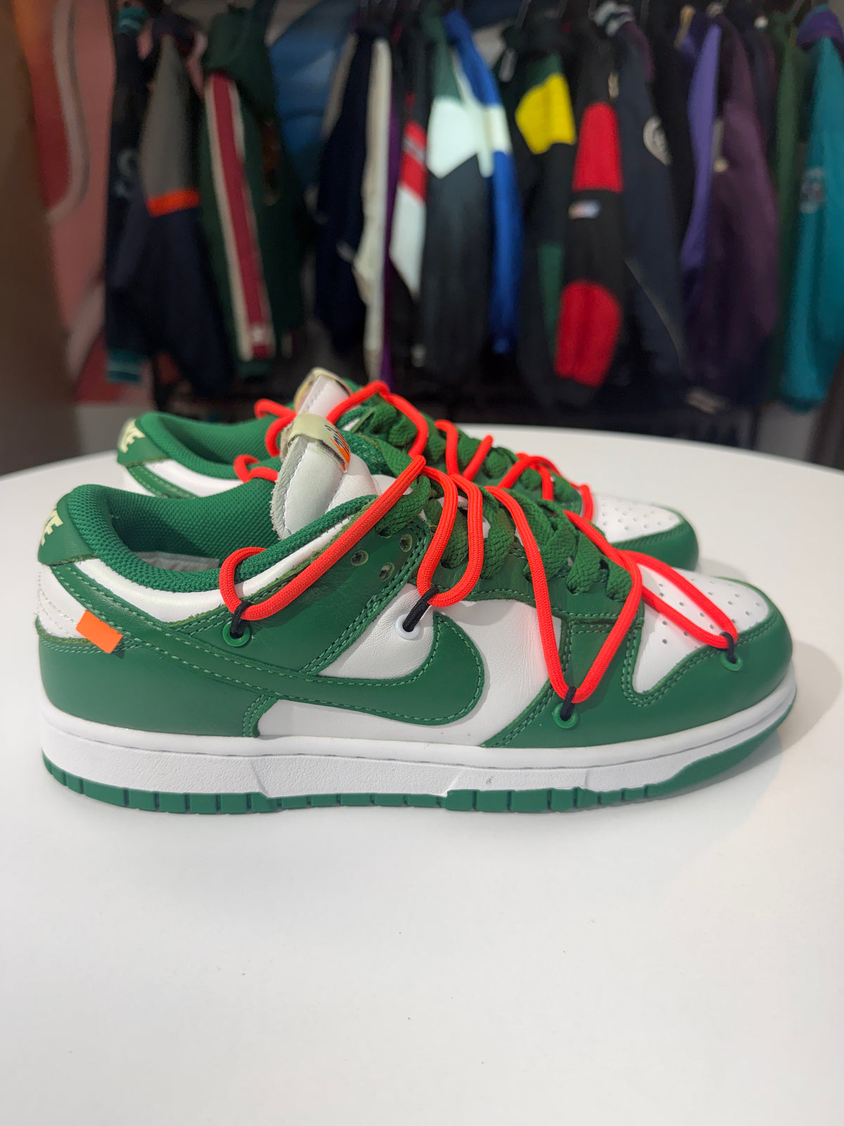 Preowned Off-White Pinegreen Dunks