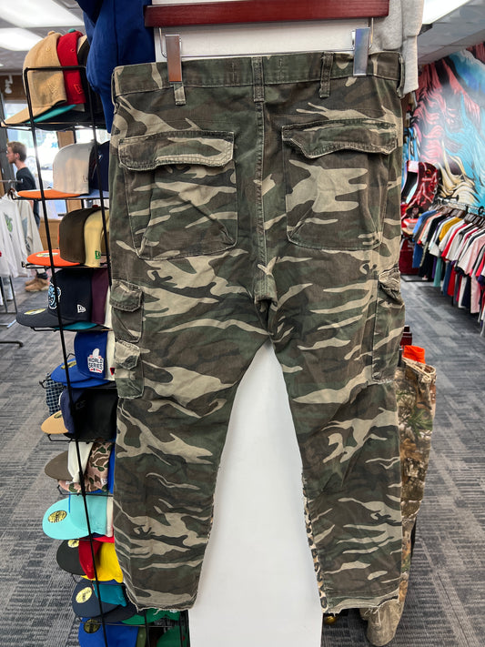 Custom Wrangler Cheetah Print Camo Cargo Pants