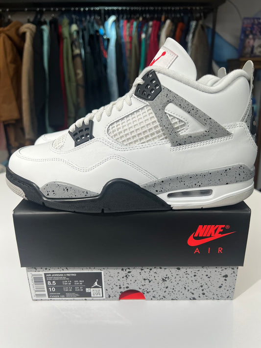 New Jordan 4 Retro White Cement