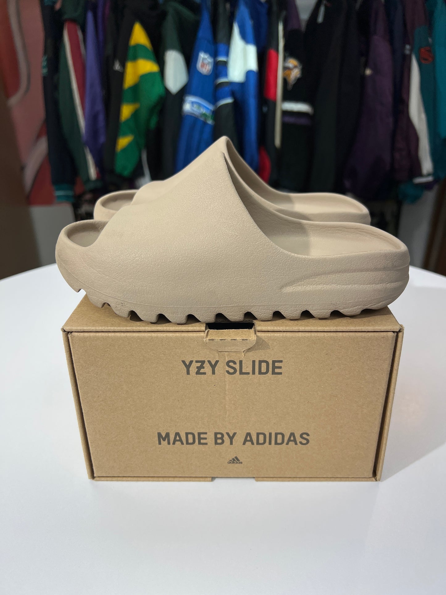 Preowned Adidas Yeezy Slides Pure