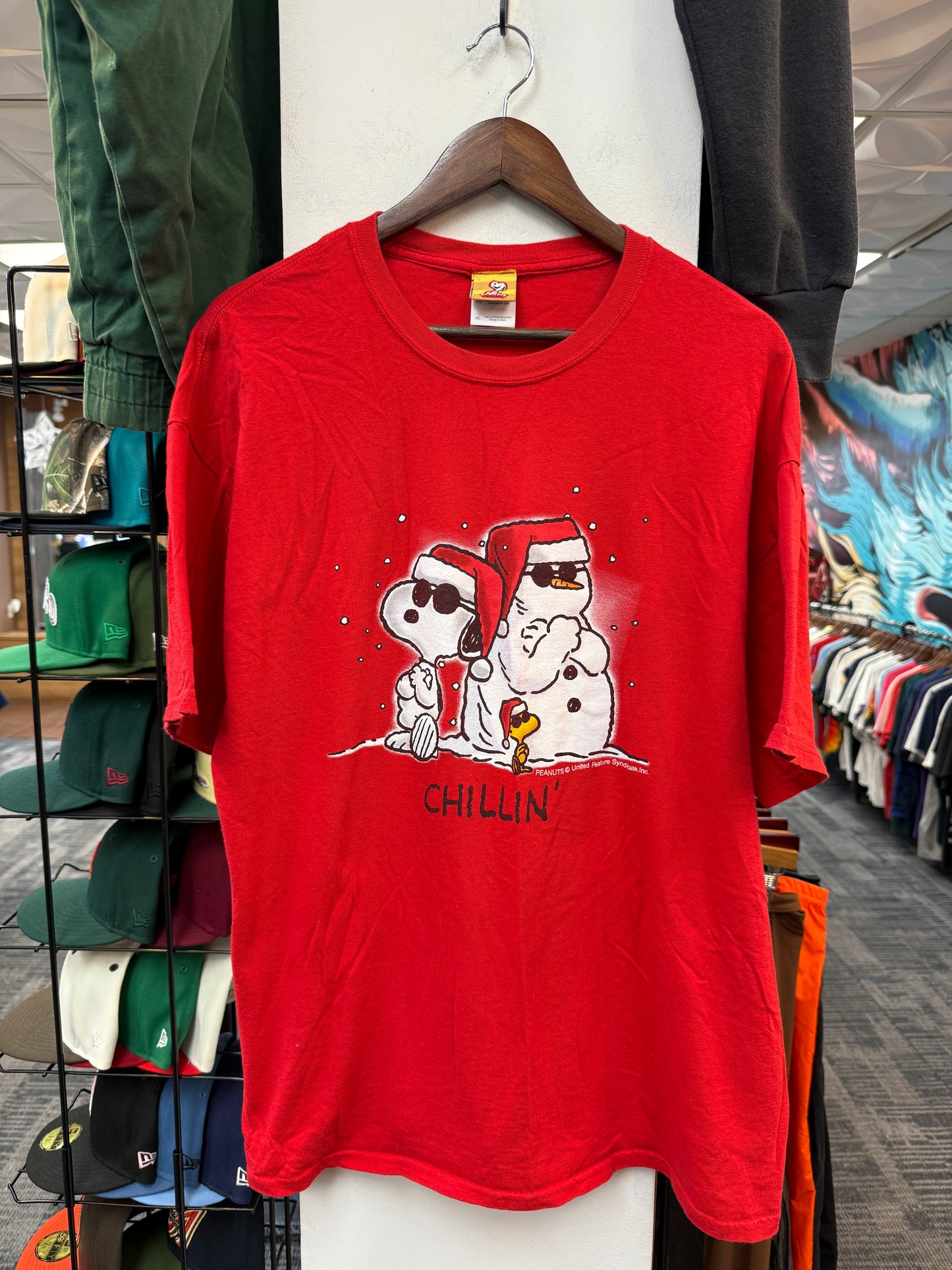 Vintage Peanuts Chillin Red Tee