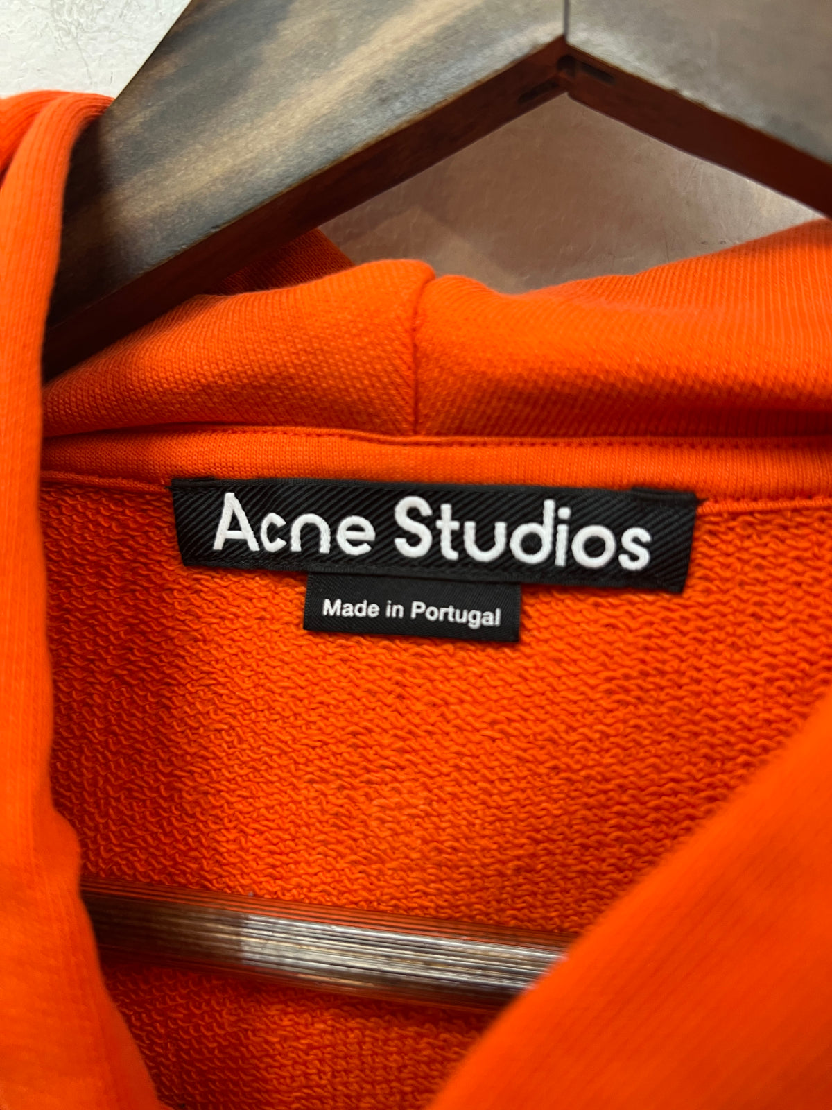 Acne Studios Orange Face Patch Hoodie