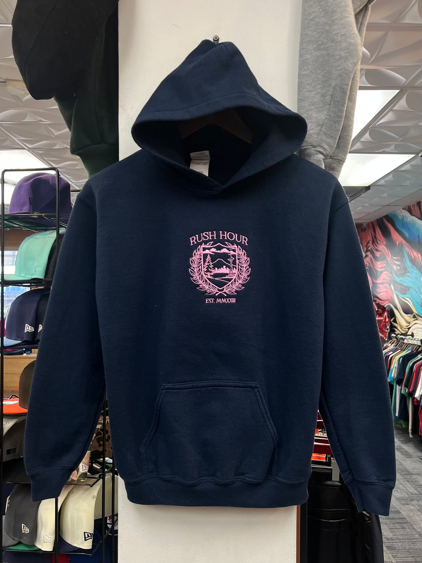 Rush Crest Hoodie Blue/Pink