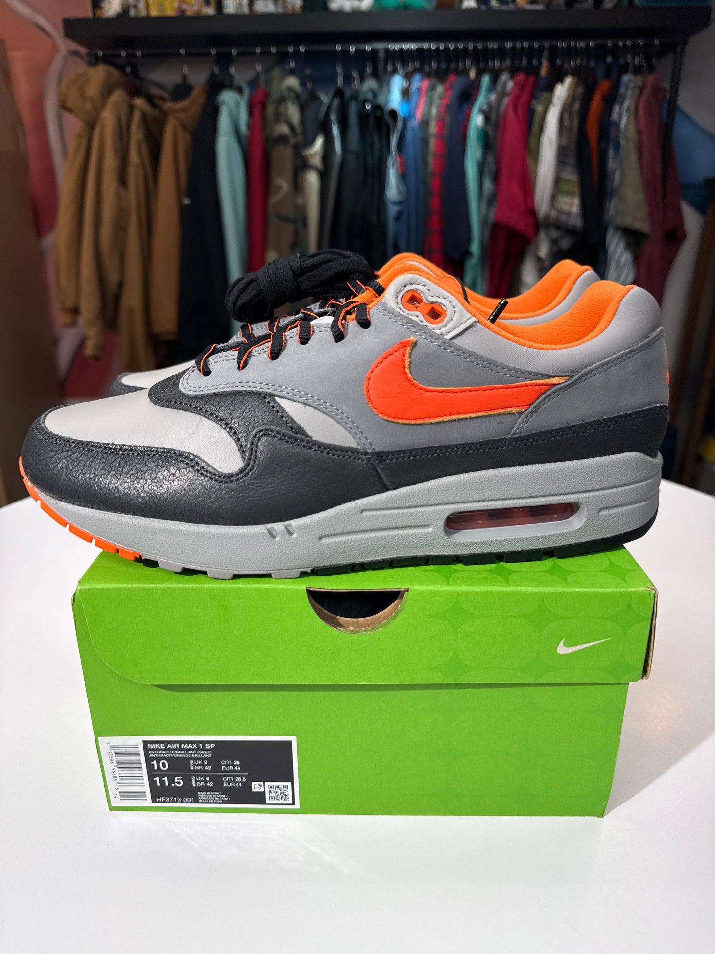 New Nike x HUF Air Max 1 Brilliant Orange