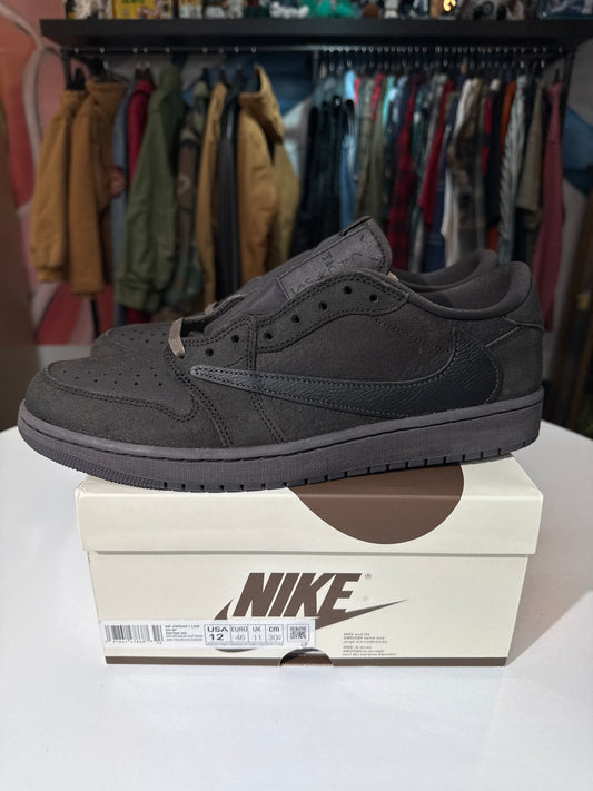 New Travis Scott Jordan 1 Low Velvet Brown