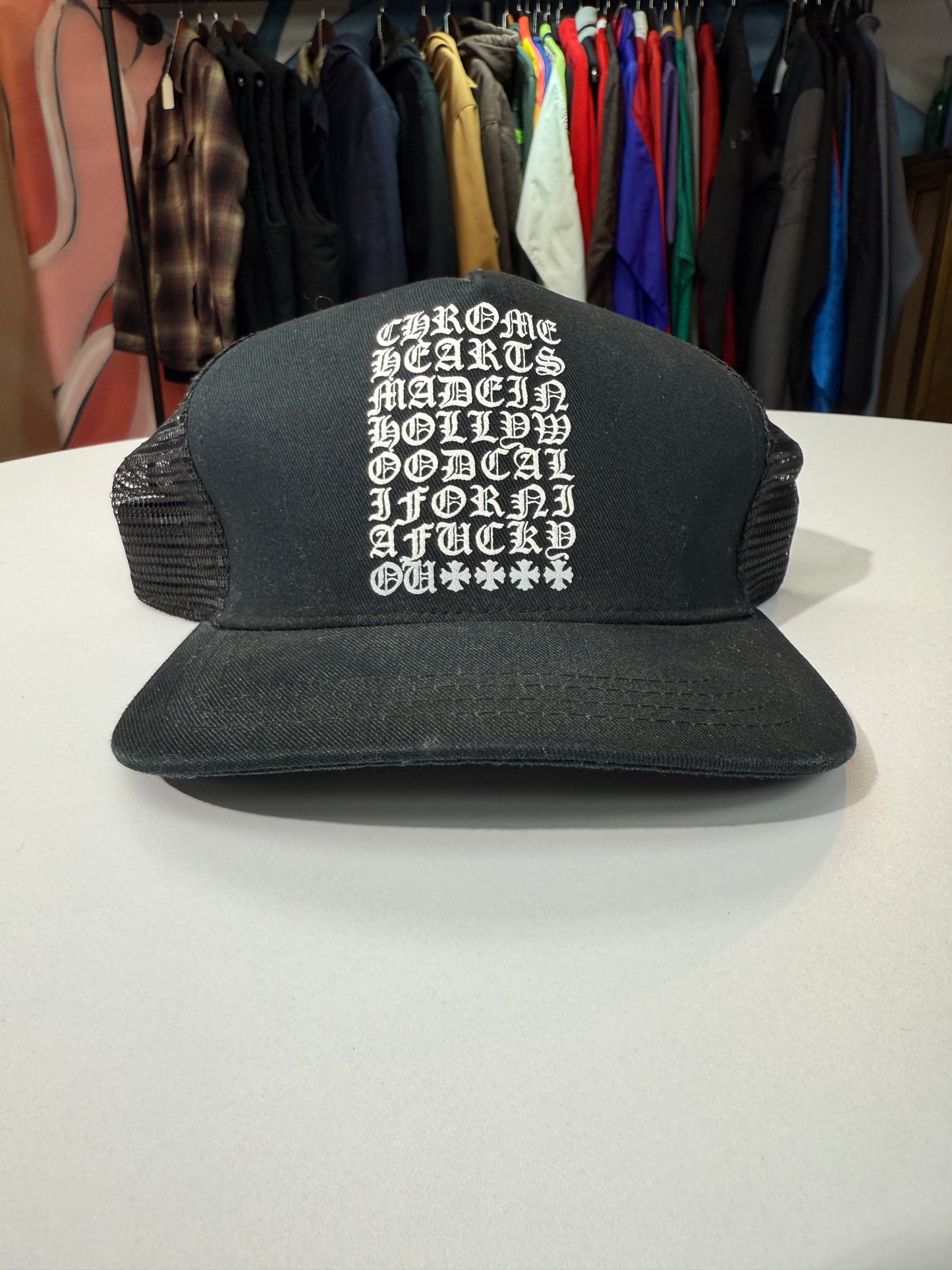 Chrome Hearts Eye Chart Trucker Hat