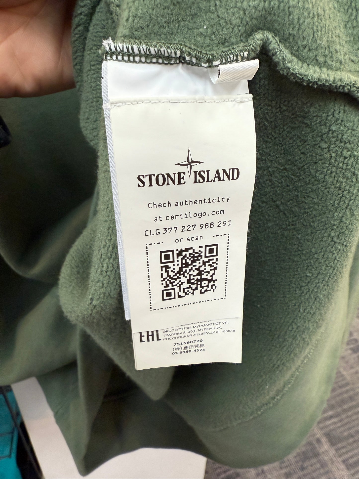Stone Island 1/4 Zip Green
