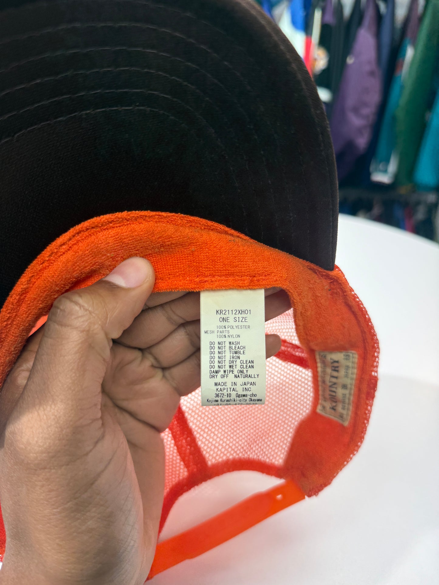 Kapital Century Denim Coating Service Trucker Hat