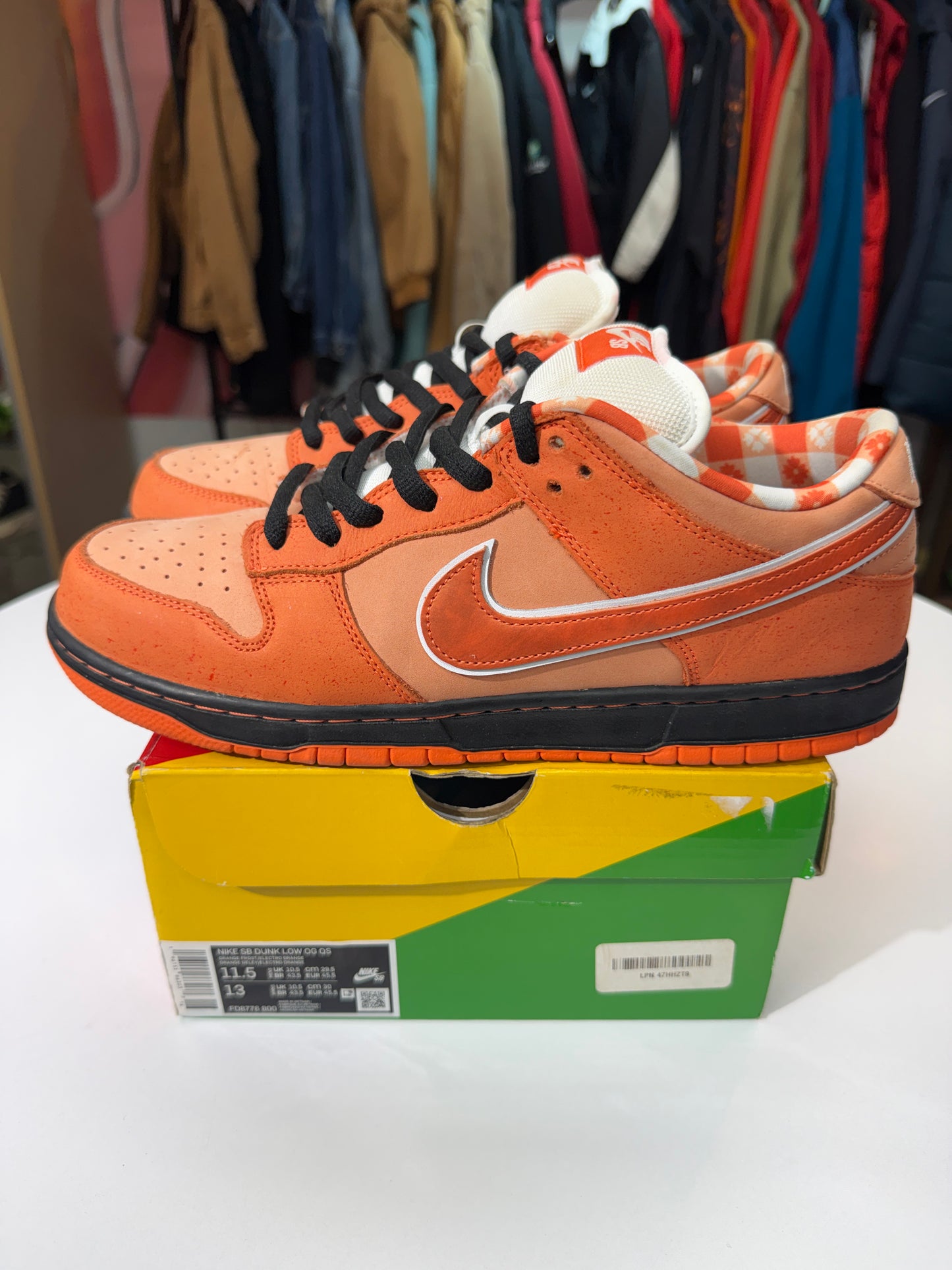 Preowned Orange Lobster Nike SB Dunk Low