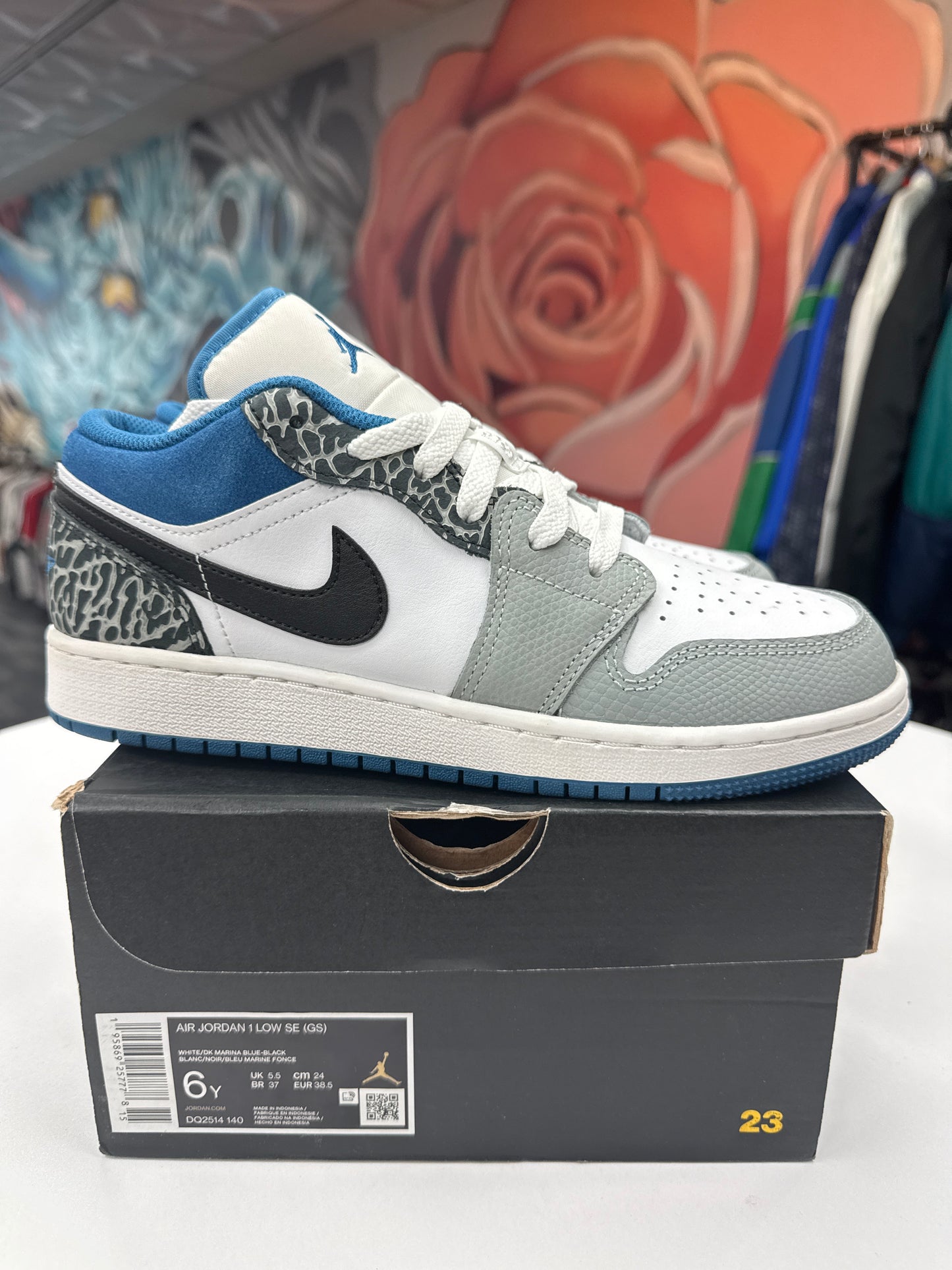 New Jordan 1 Low True Blue (GS)