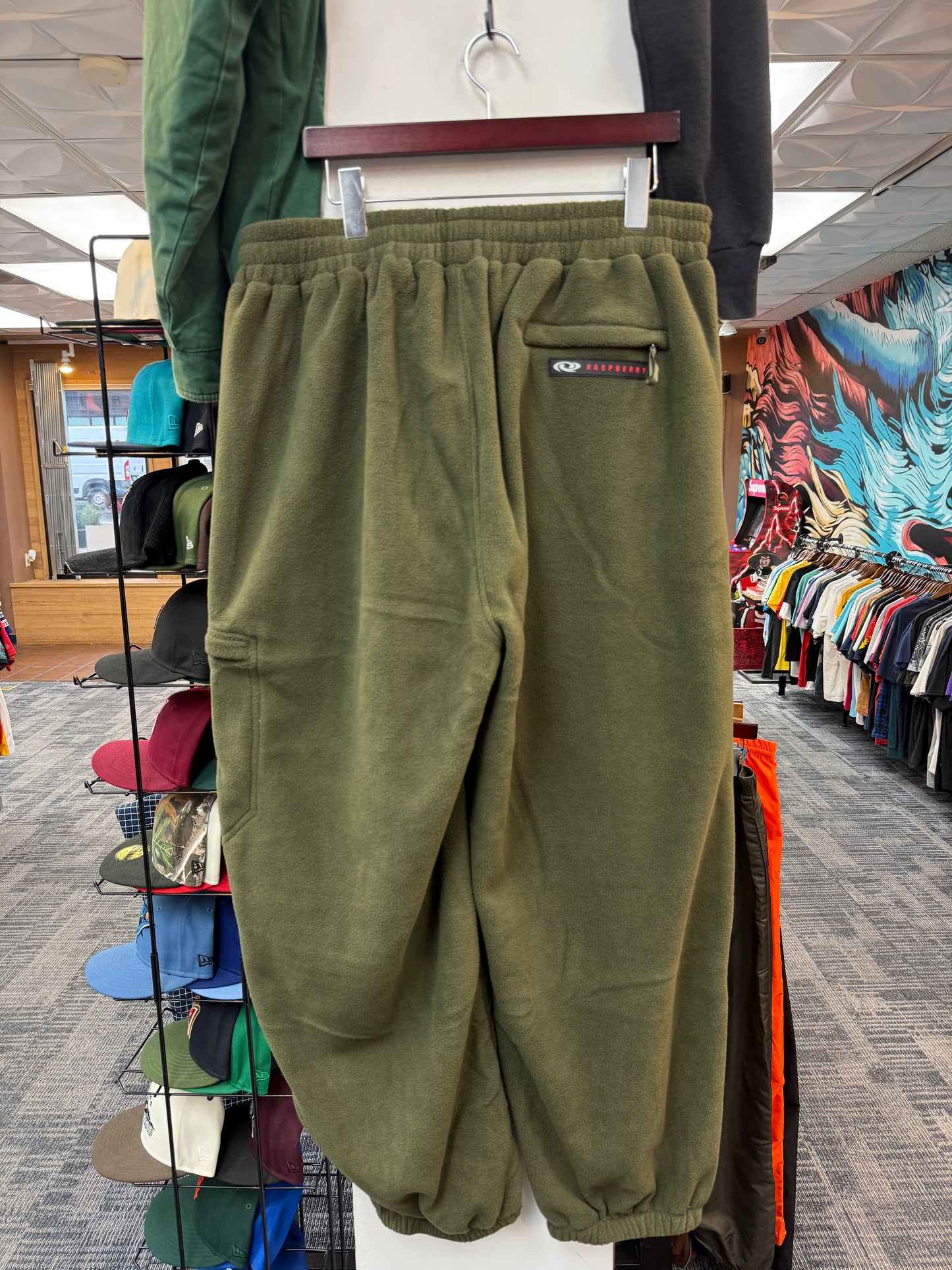 New GV Raspberry Hills Olive Fleece Sweats