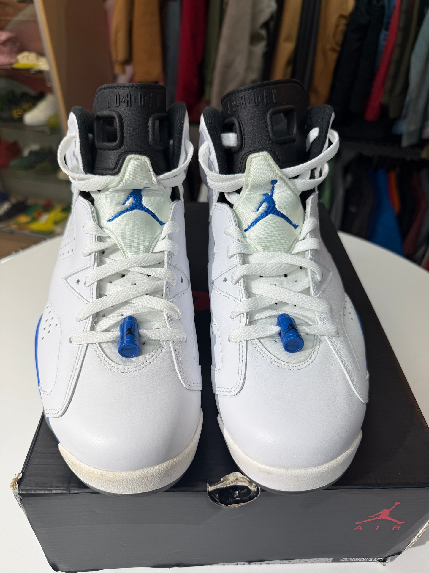 Preowned Sport Blue Jordan 6 (2014)