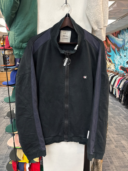 Maison Mihara Oversized Zipper Distressed Track Jacket