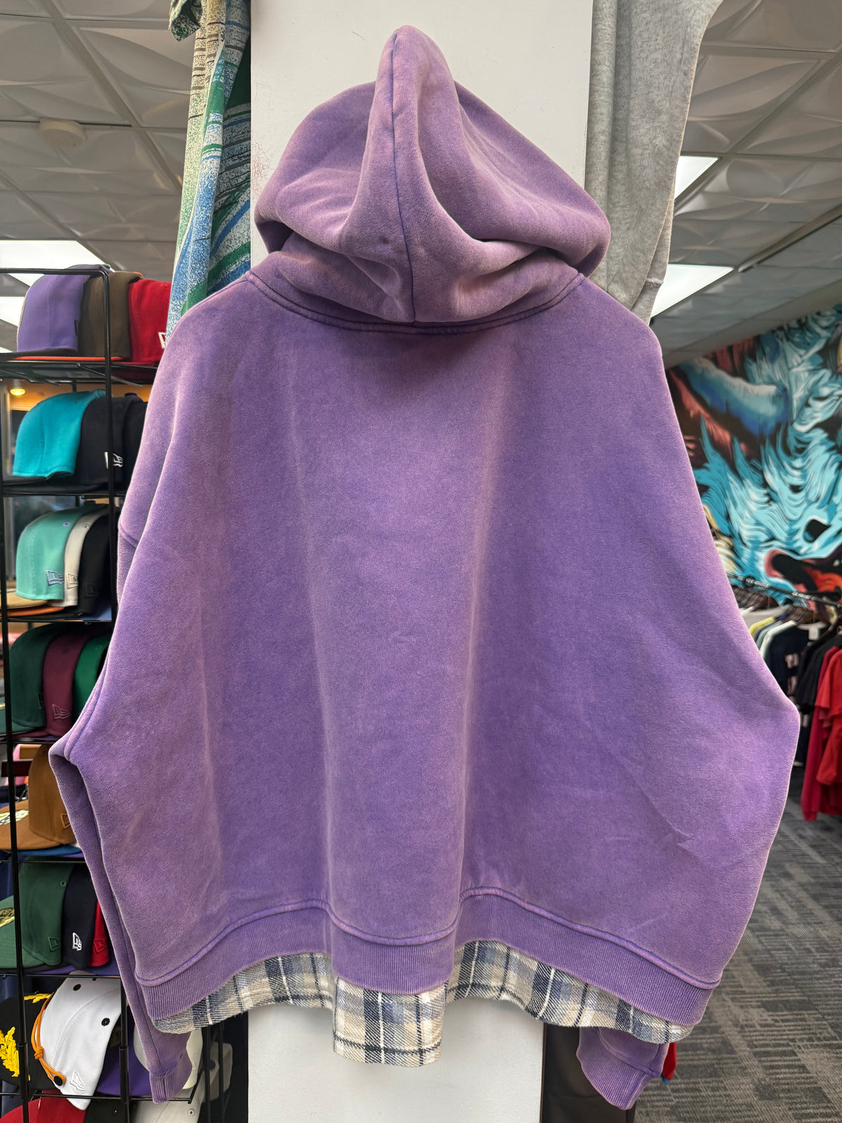 GV Raspeberry Hills Purple Flannel Zip Up Hoodie