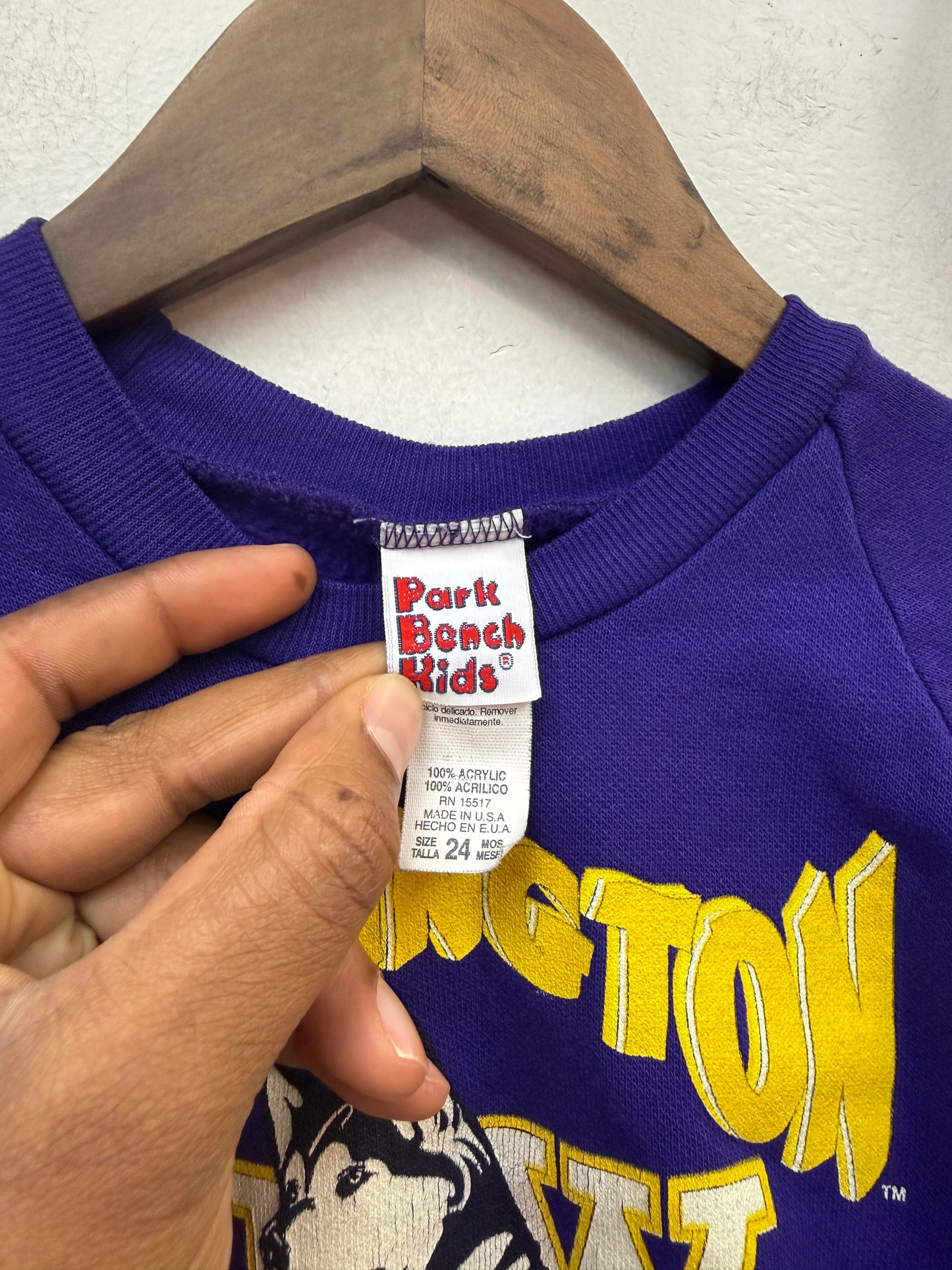 Vintage U of W Huskies Kids Crewneck