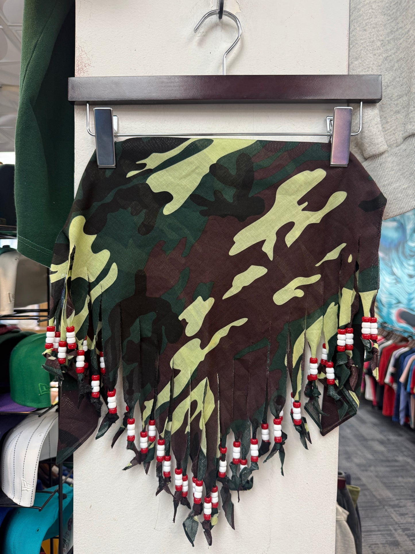 New Cactus Plant Flea Market Camo Beaded Bandanna