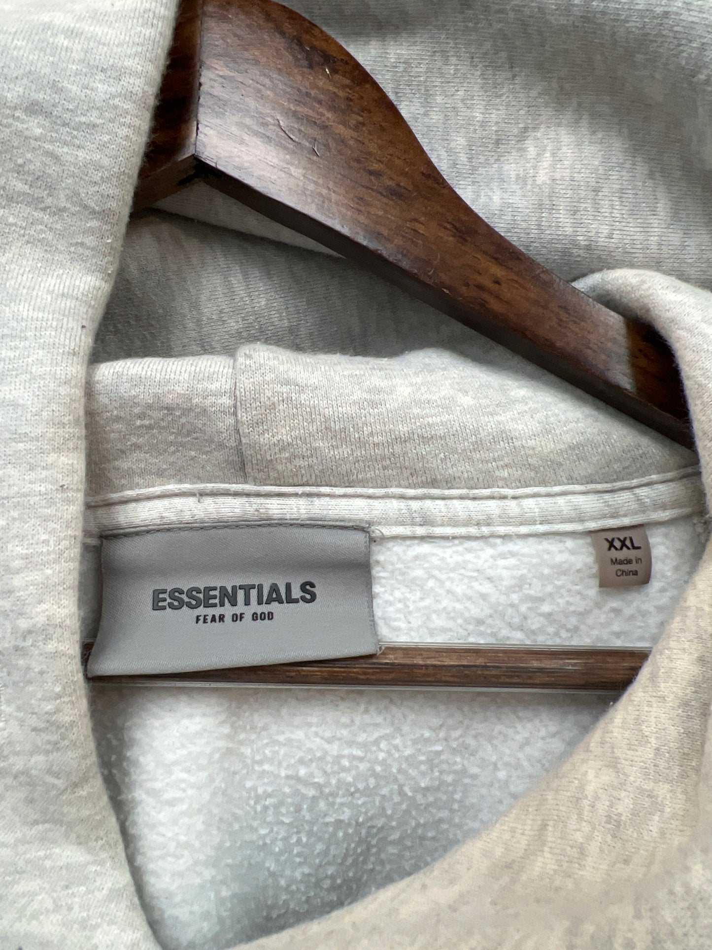 Fear of God Essentials Light Heather Oatmeal Hoodie