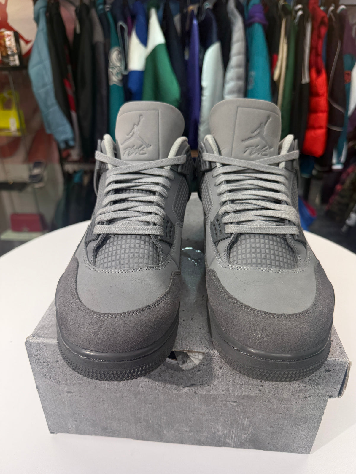 Preowned Paris Olympics Wet Cement Jordan 4