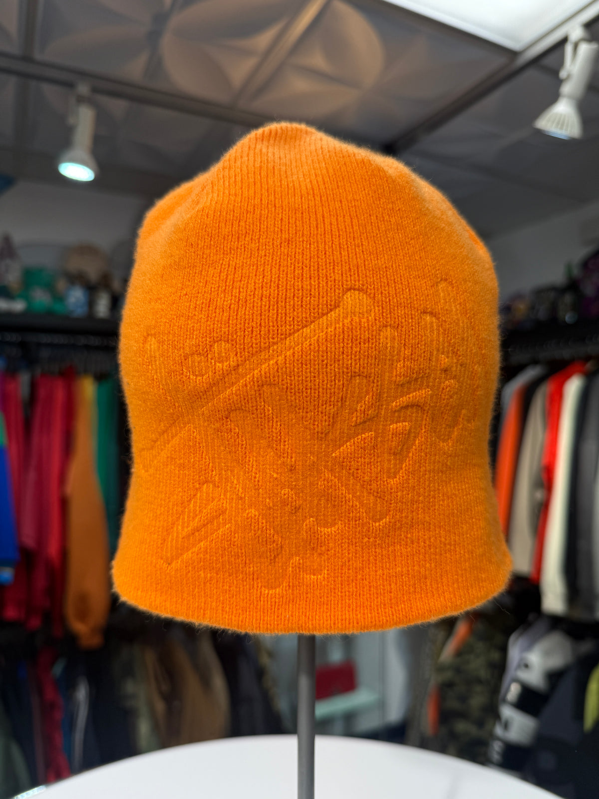 Stussy Orange Embossed Skullcap