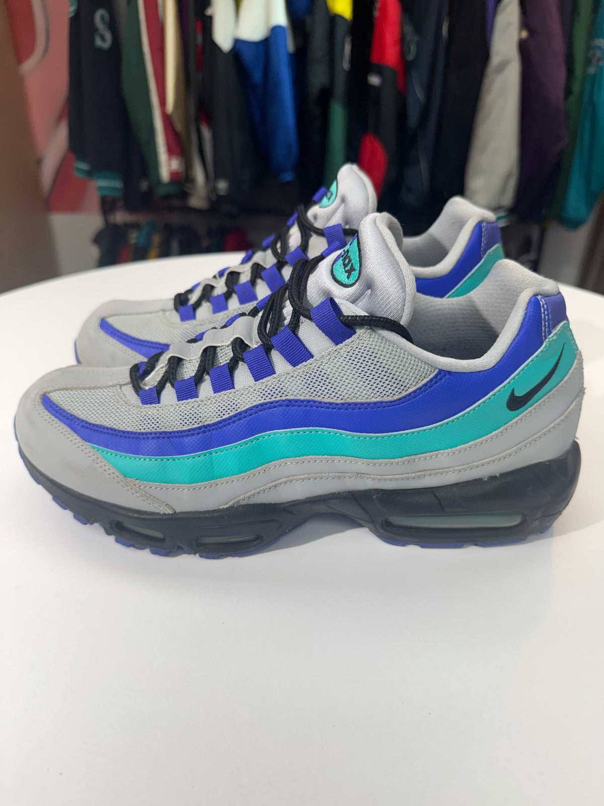 Preowned Wolf Grey Grape Air Max 95