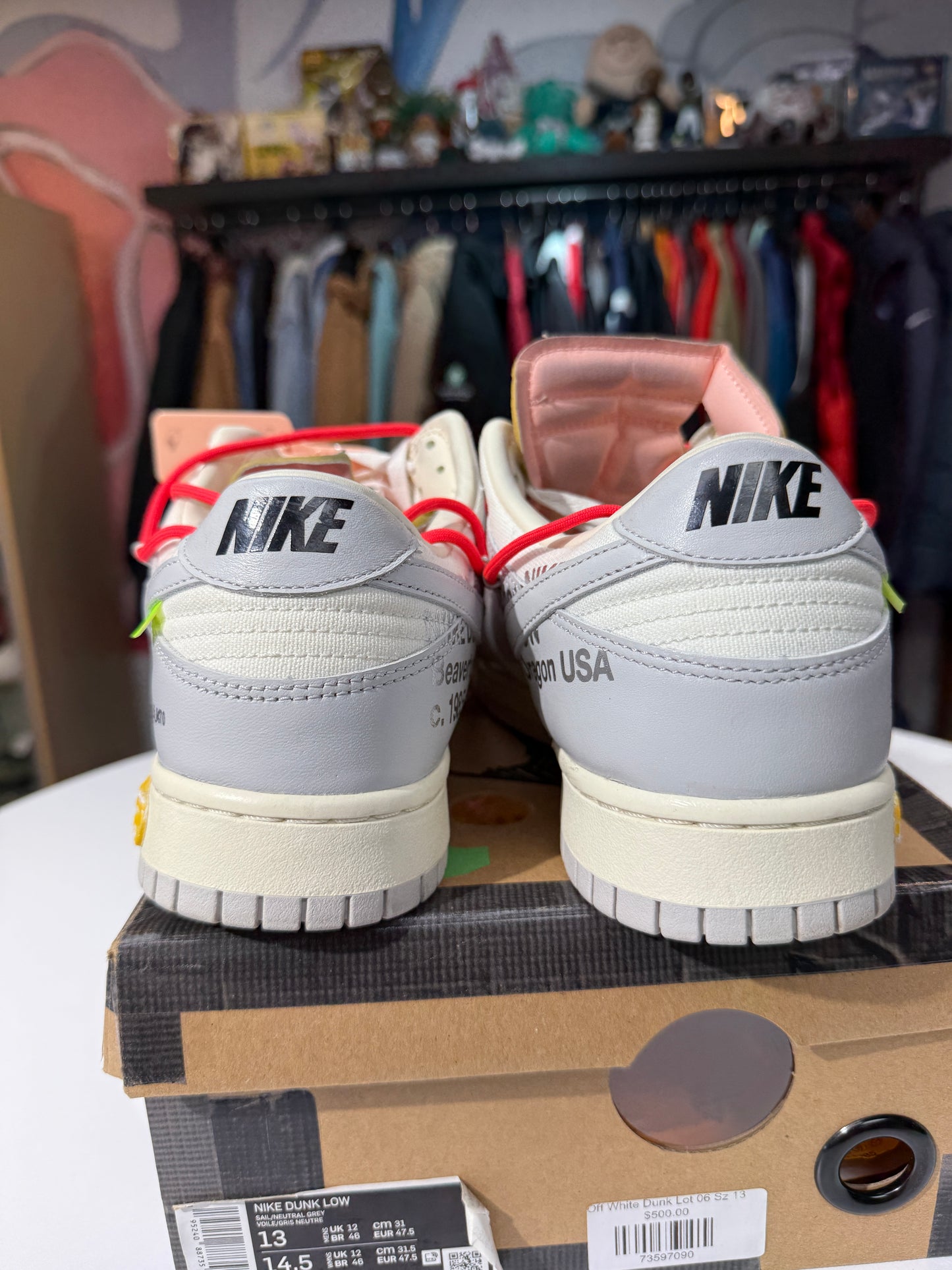 Preowned Lot 6 Off-White Dunk Low