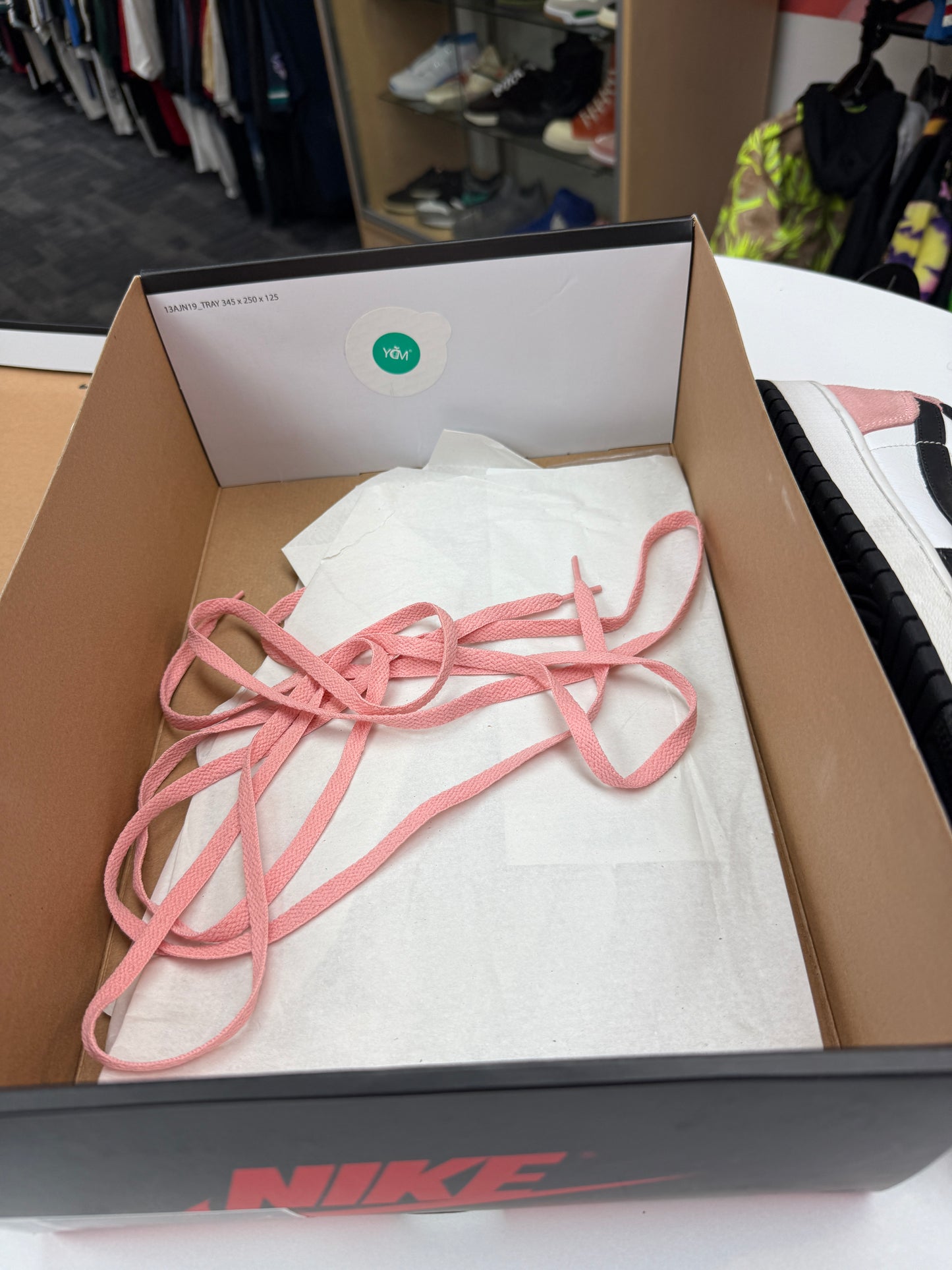 Preowned Bleached Coral Jordan 1 Low