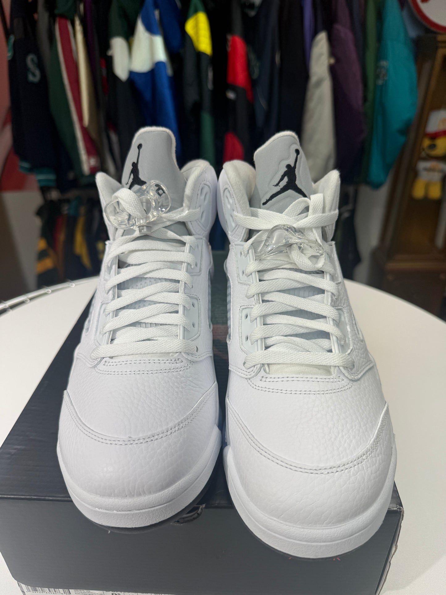 New White Metallic Jordan 5