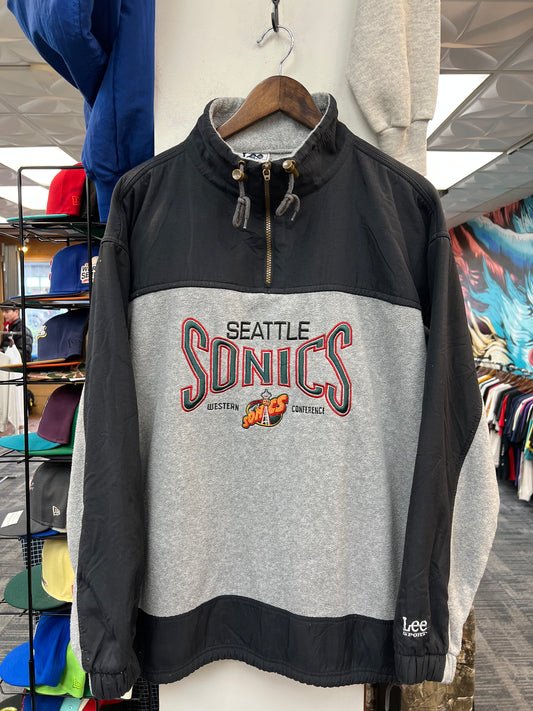 Vintage Lee Sport Sonics Quarter Zip Fleece