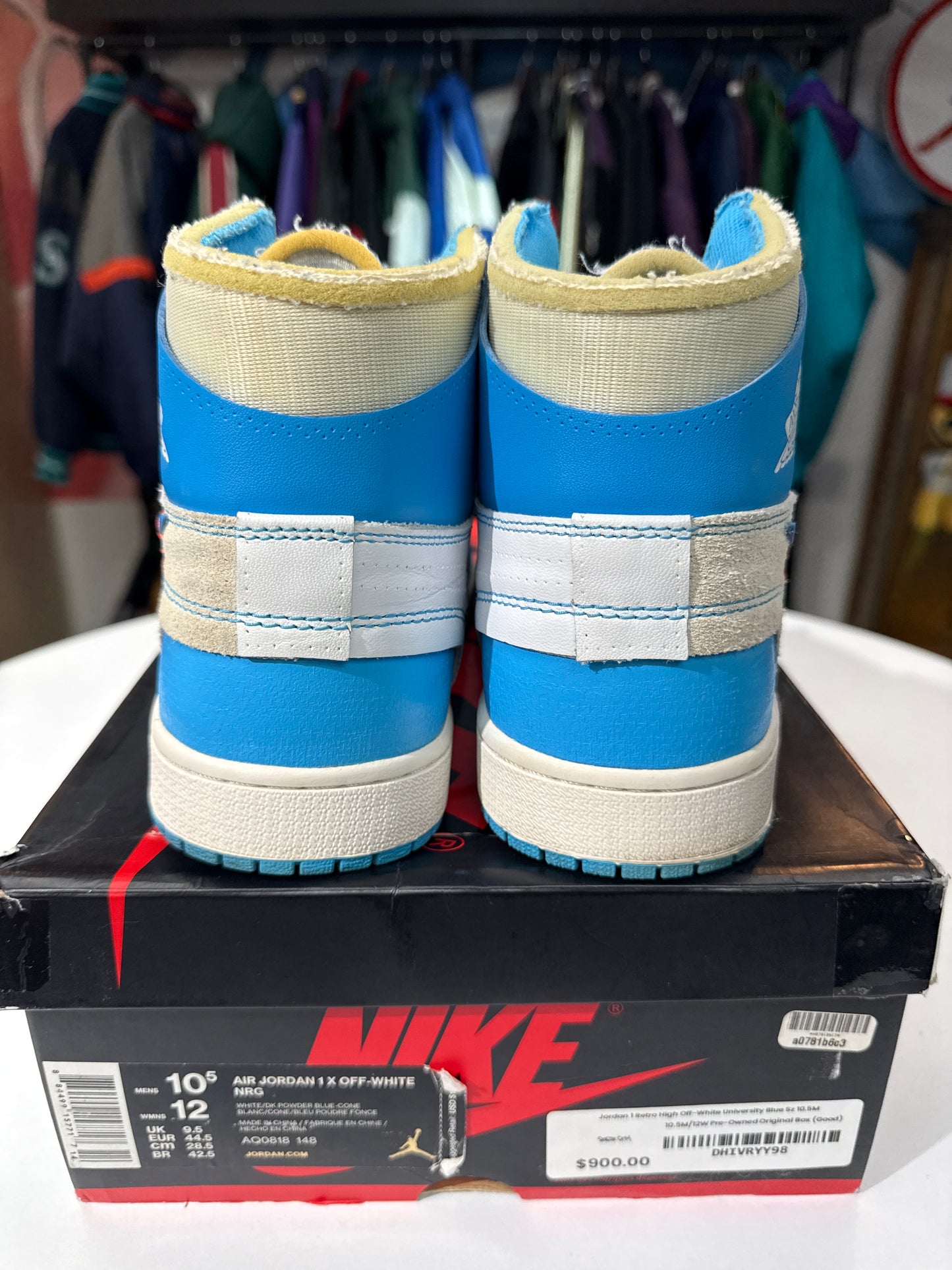Preowned Off-White Jordan 1 University Blue