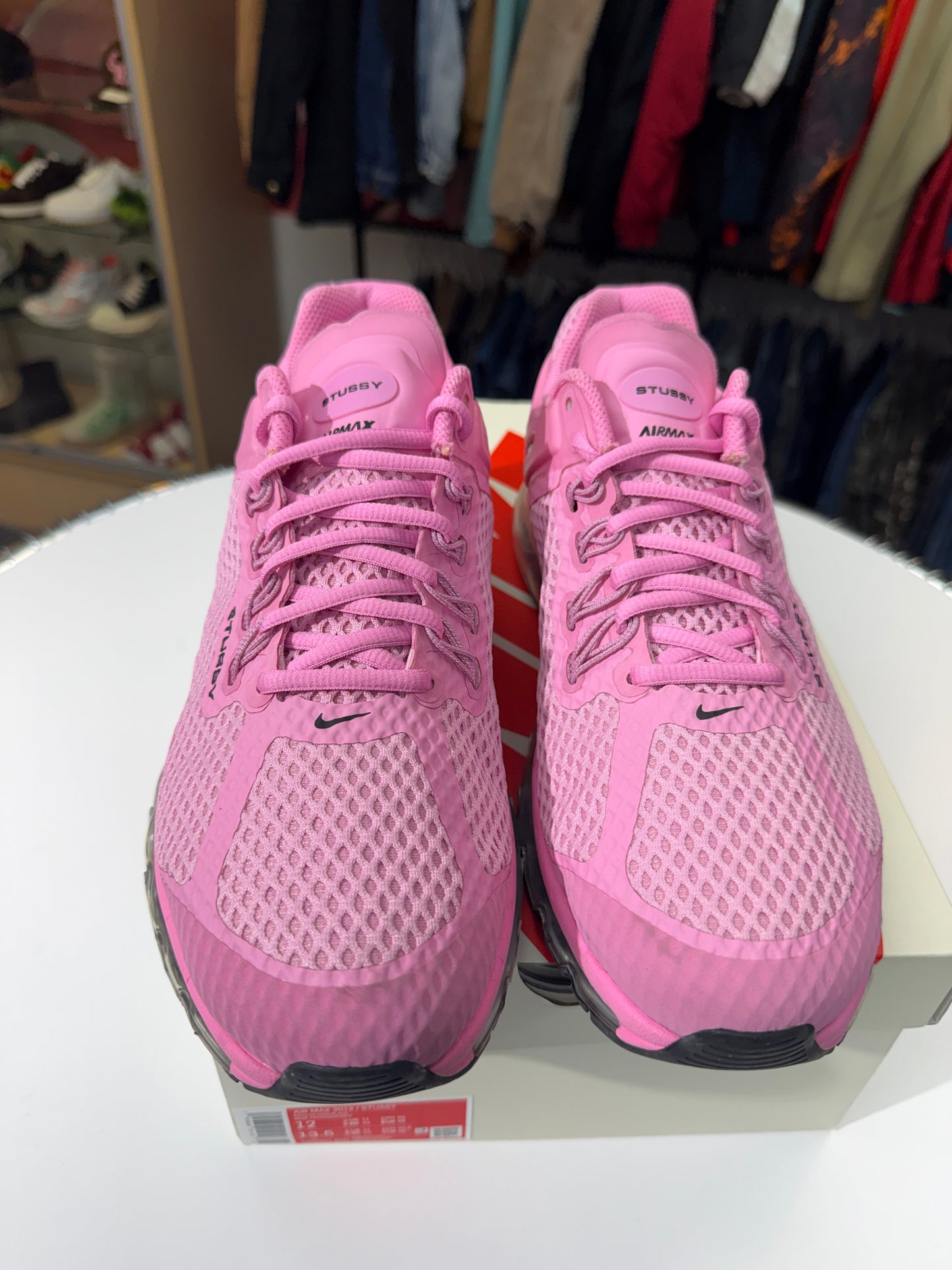 Preowned Stussy Pink Air Max 2013