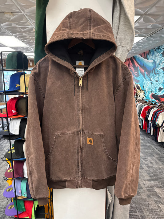 Carhartt J160 Hooded Jacket Faded Brown