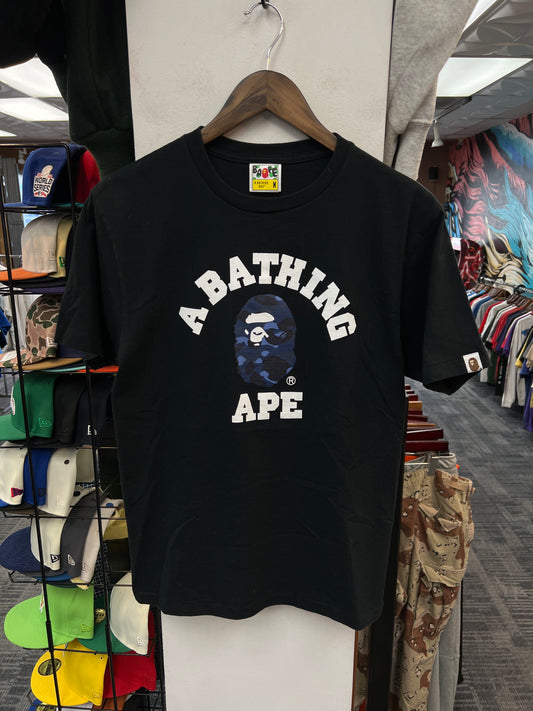 Bape College Camo Black Tee