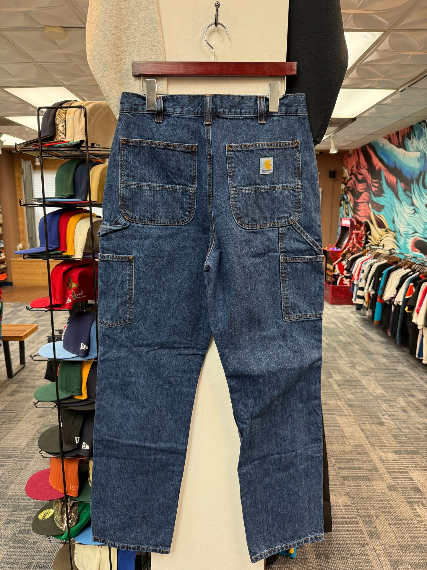 Carhartt Loose Fit Double Knee Dark Blue Jeans