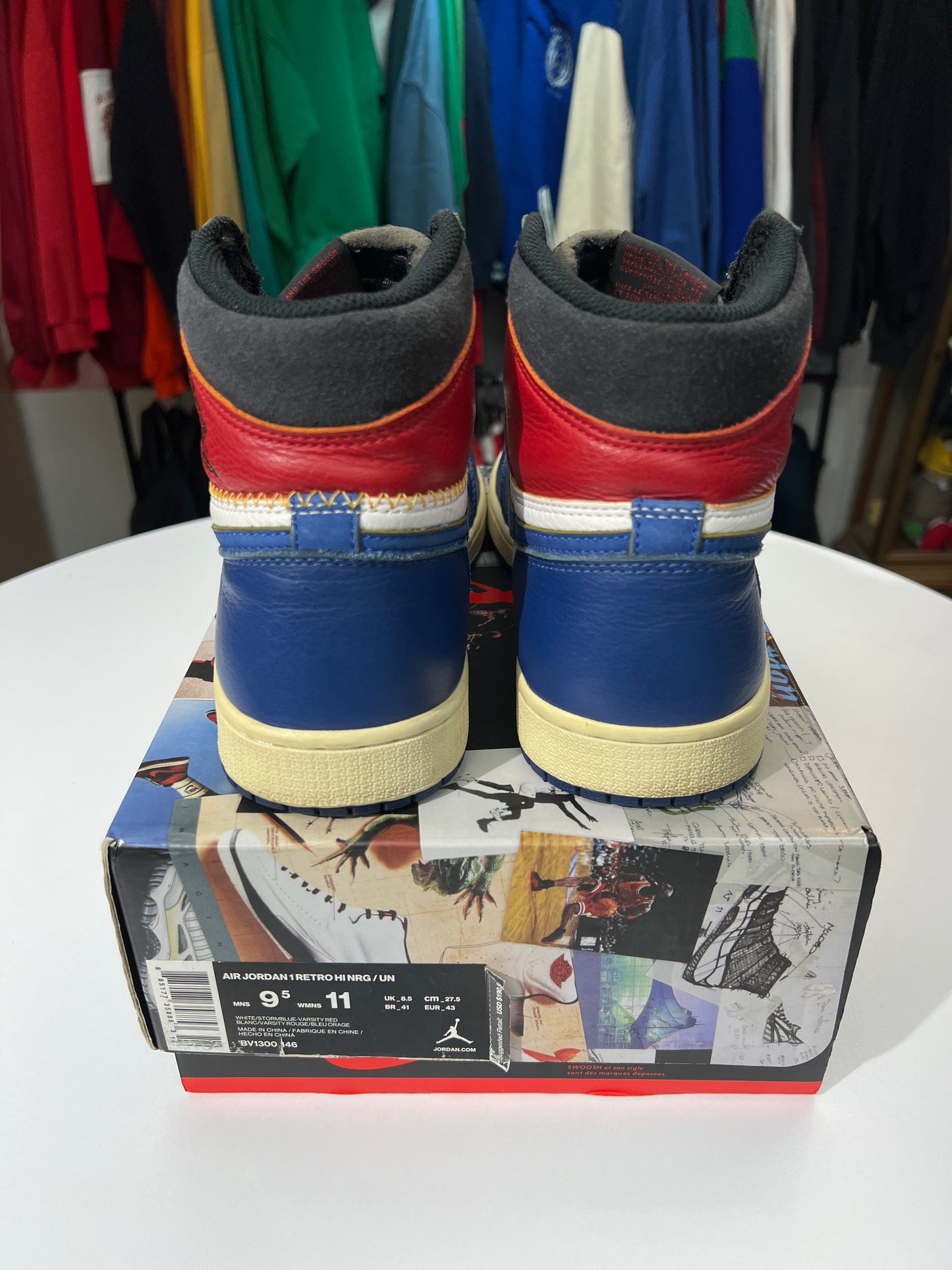 Preowned Jordan 1 High Retro Union LA Storm Blue