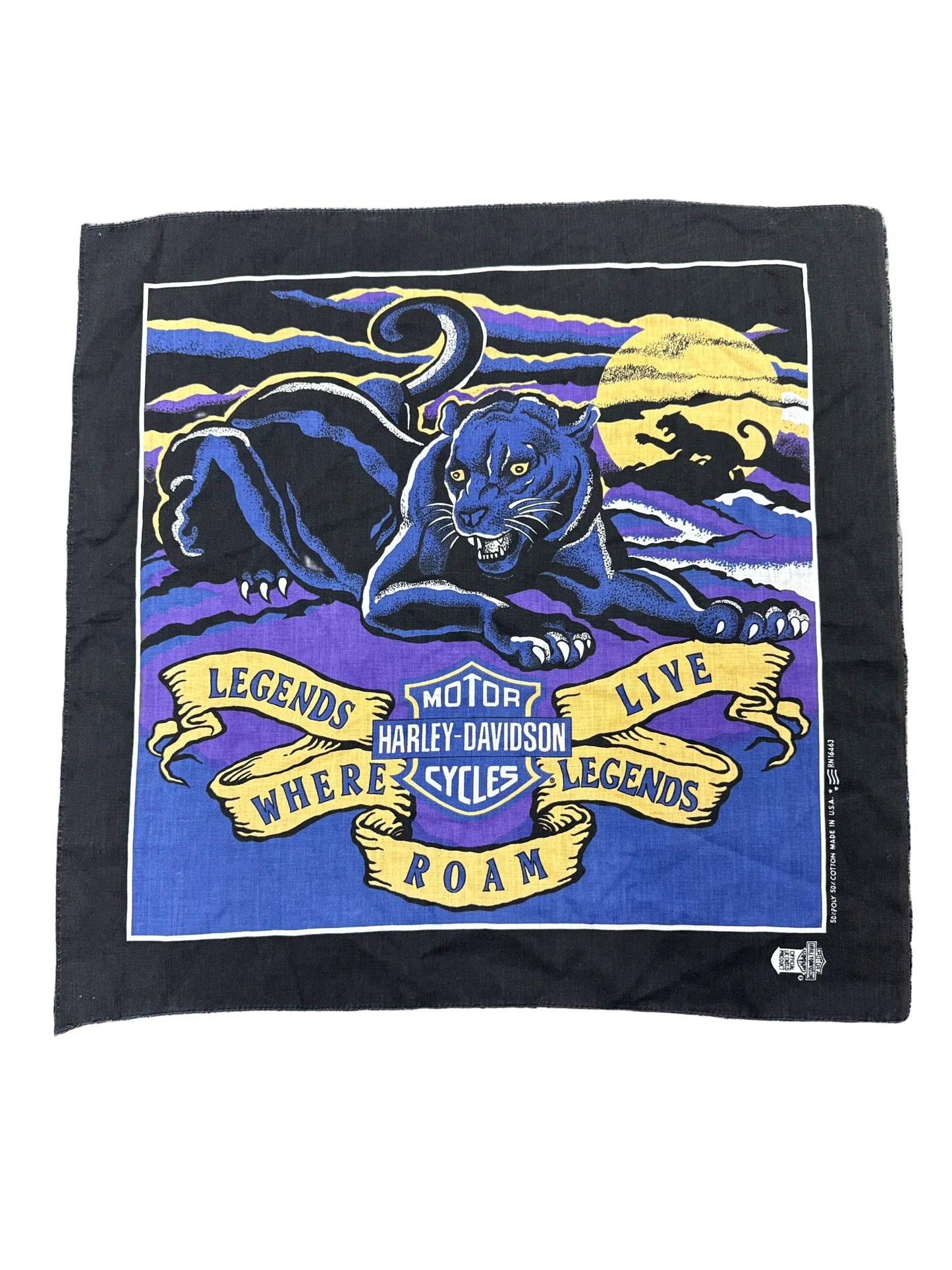 Vintage Harley Davidson Panther Bandana