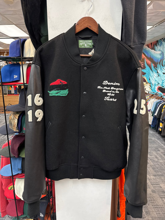 New Denim Tears Peace Wreath Varsity Jacket