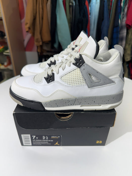 Preowned 2016 White Cement Jordan 4