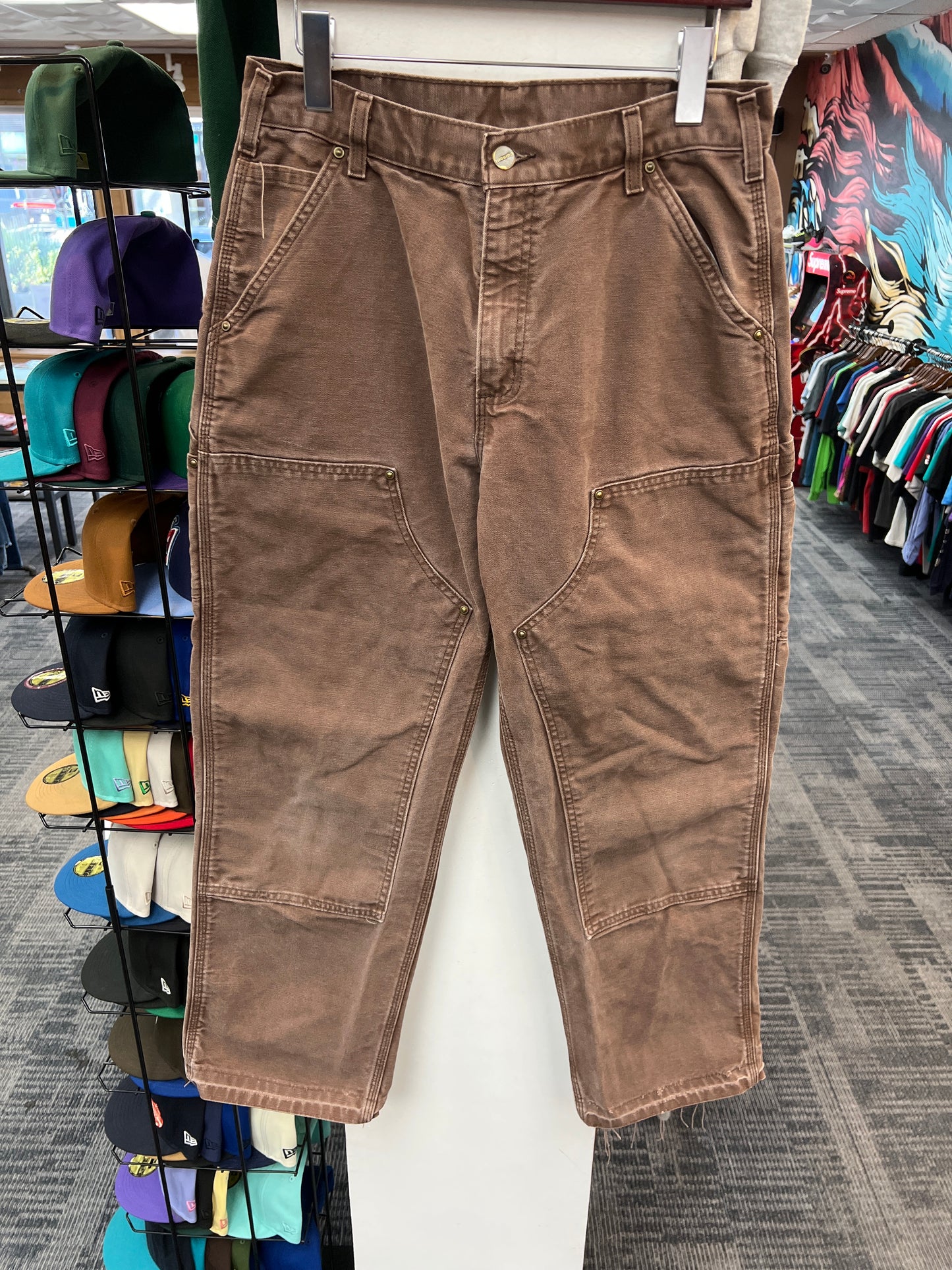 Carhartt Brown Double-Knee Work Pants
