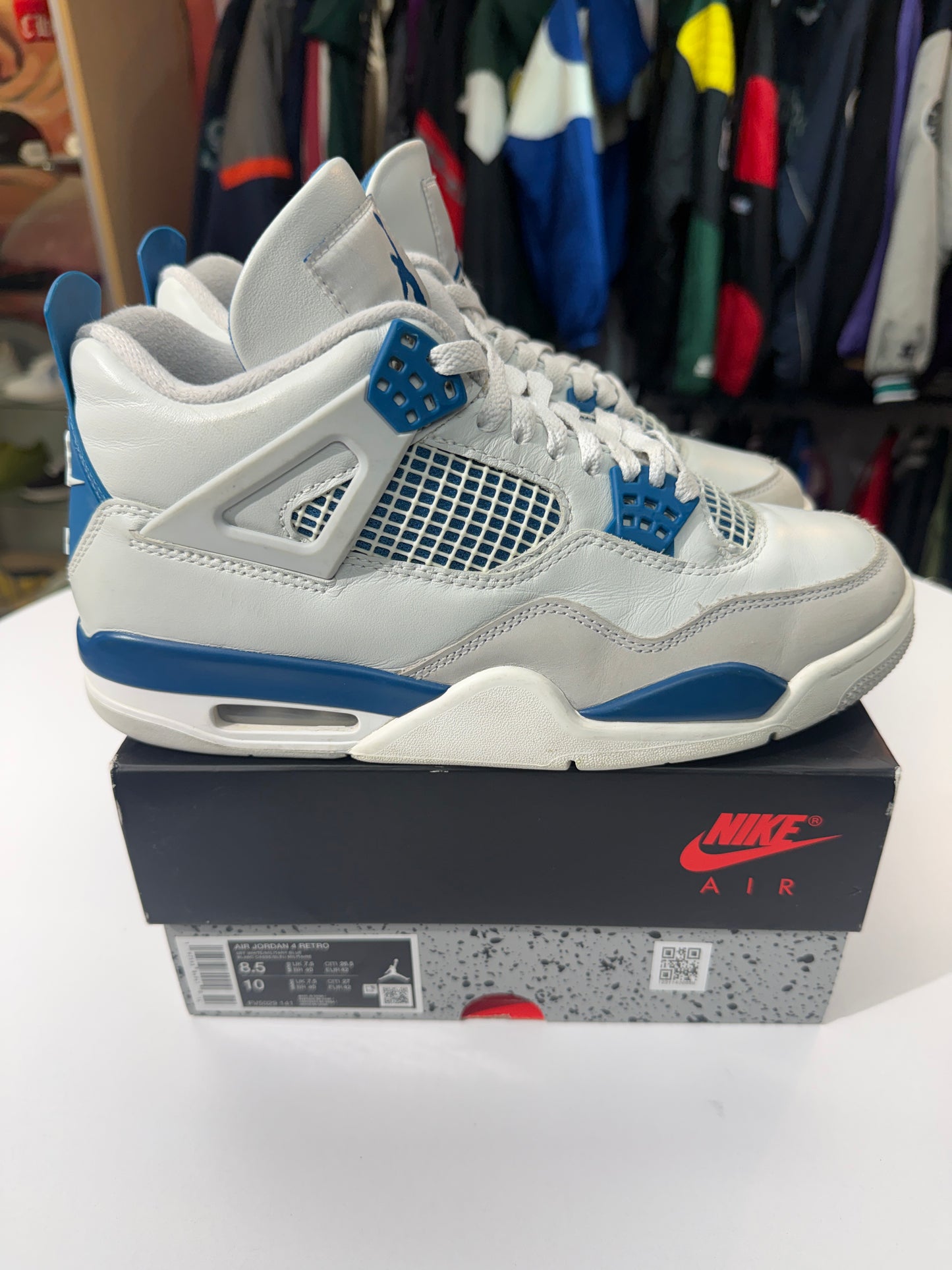 Preowned Military Blue Jordan 4
