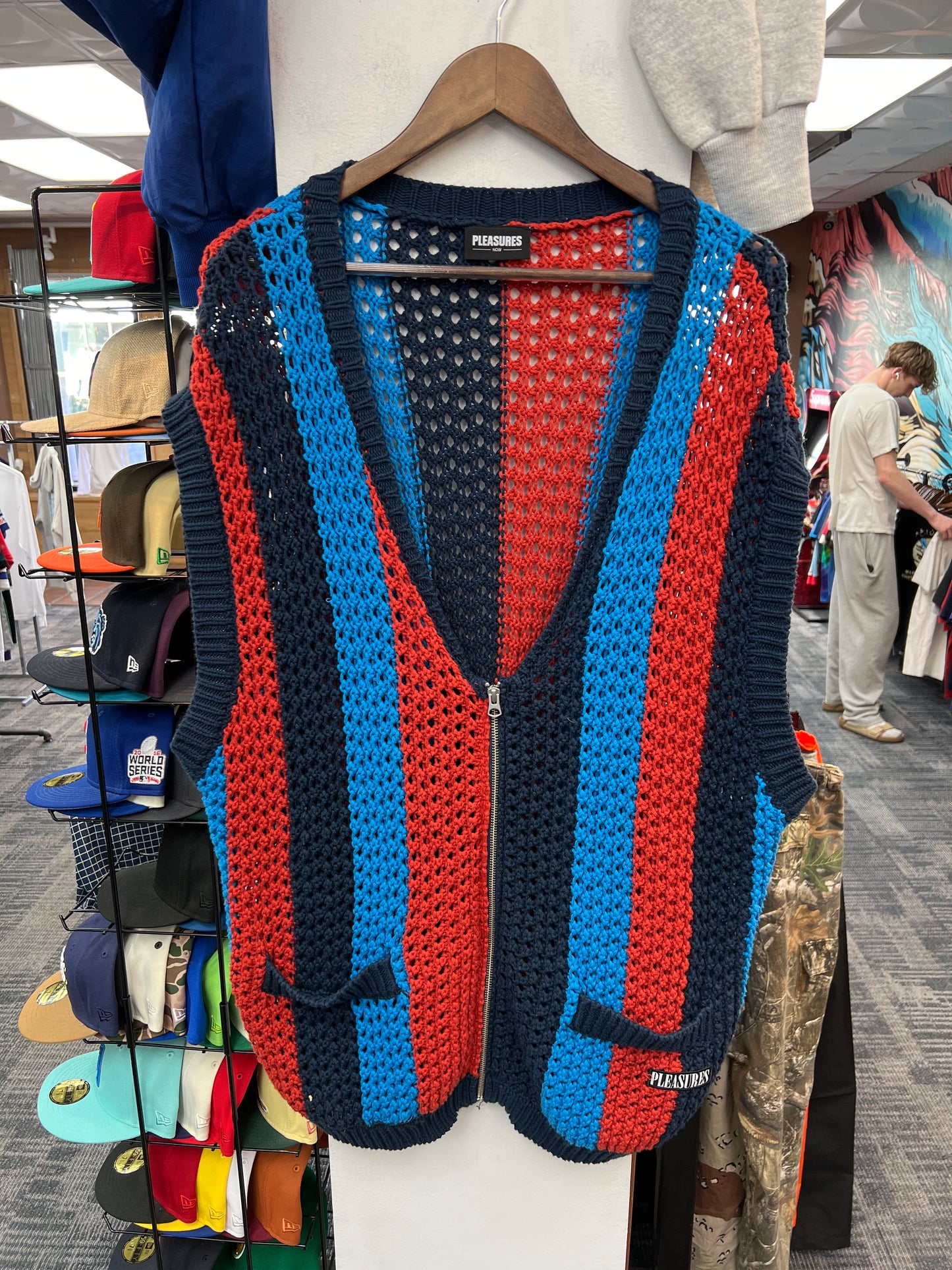 Pleasures Hombre Cardigan Vest Multicolor