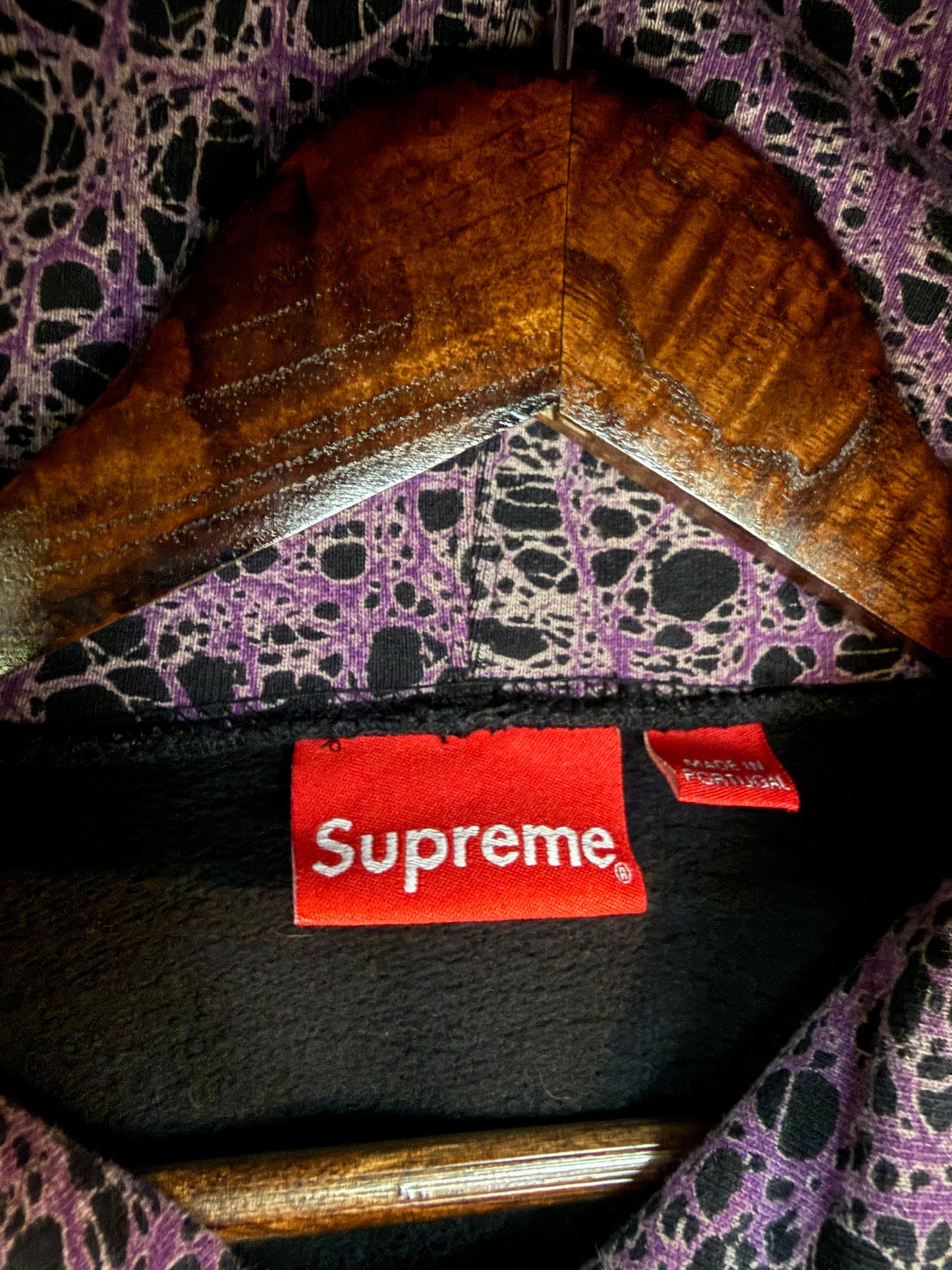 Supreme Purple Marble Hoodie
