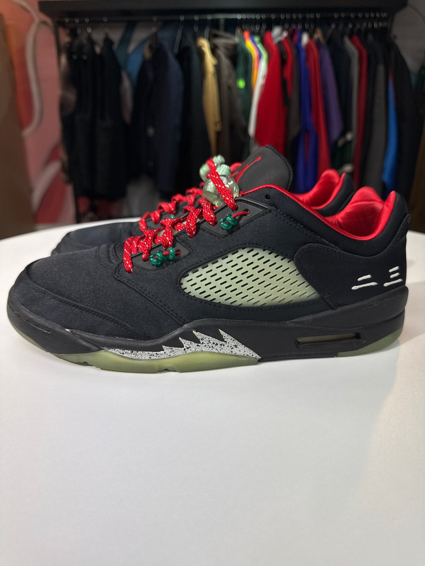 Preowned CLOT Jordan 5 Low Jade