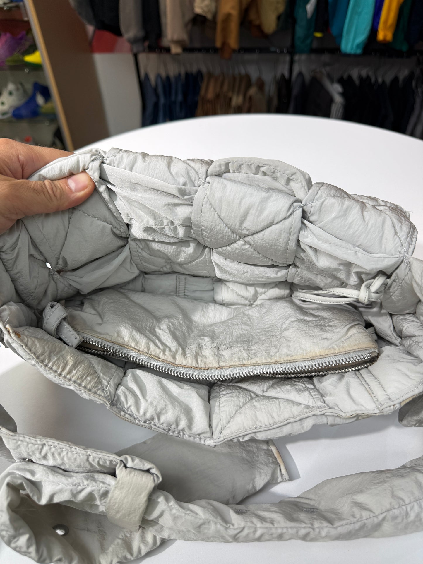 Bottega Veneta Nylon Intrecciato Padded Cassette Bag