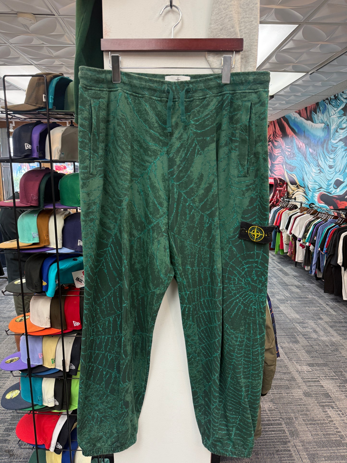 Supreme X Stone Island Green Sweats (FW23)