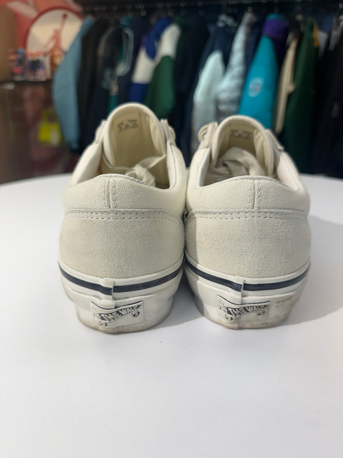 Preowned Marshmallow Pearlized Vans LX Old Skool 36