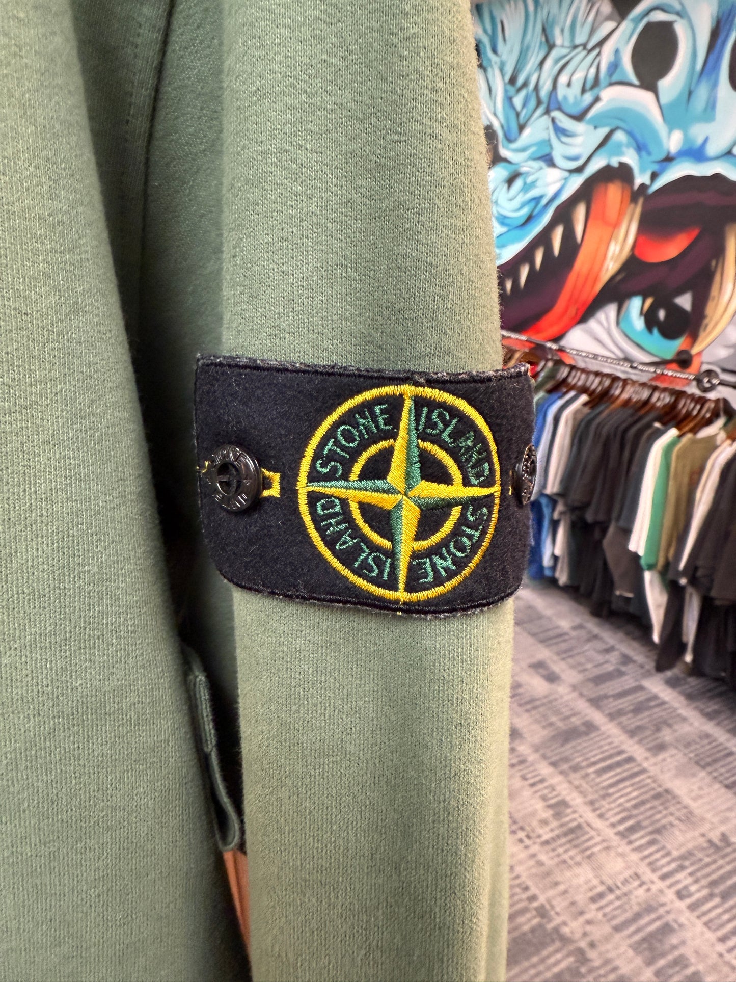 Stone Island 1/4 Zip Green