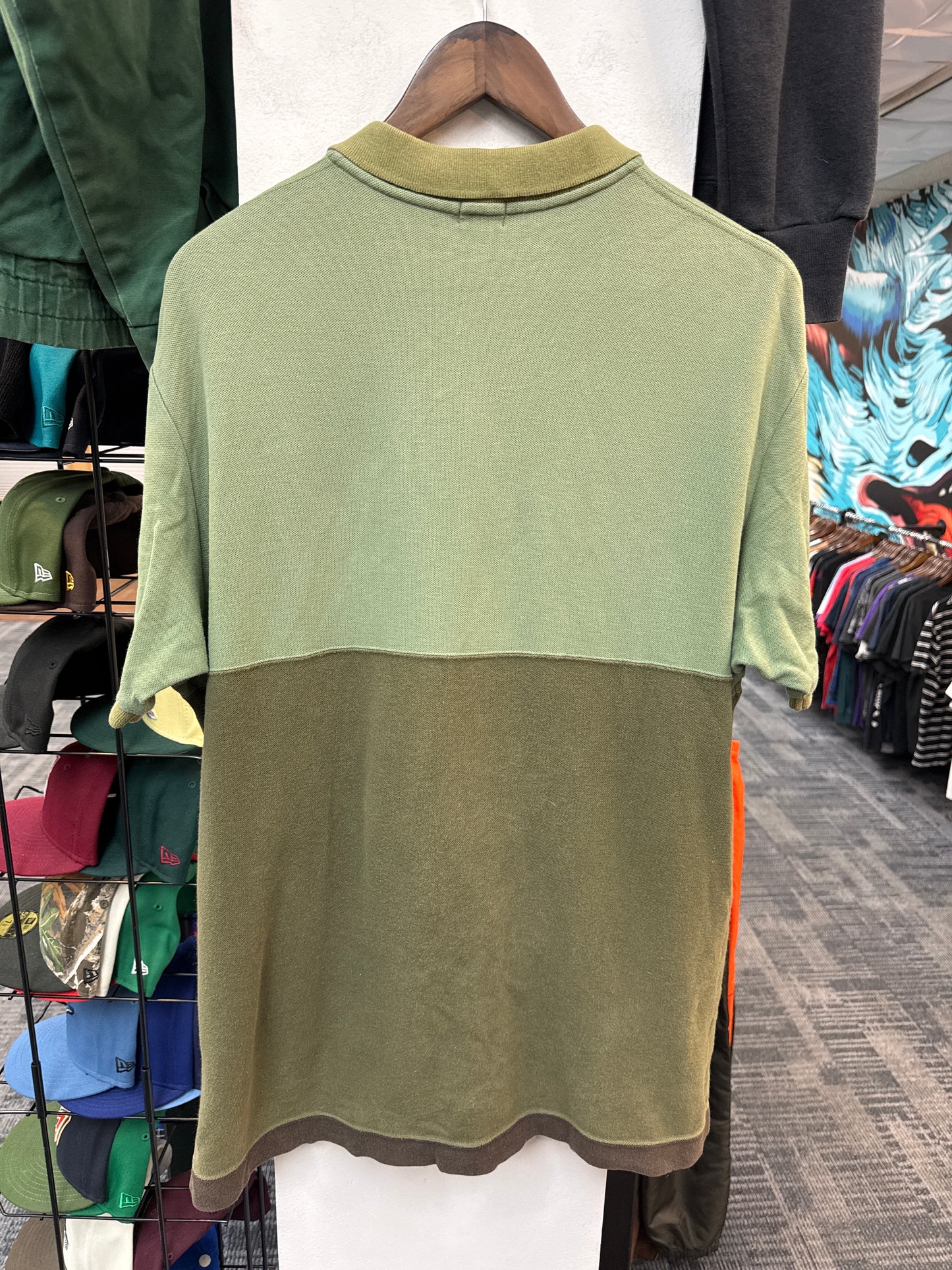 Bape Kaws Olive Camo Polo