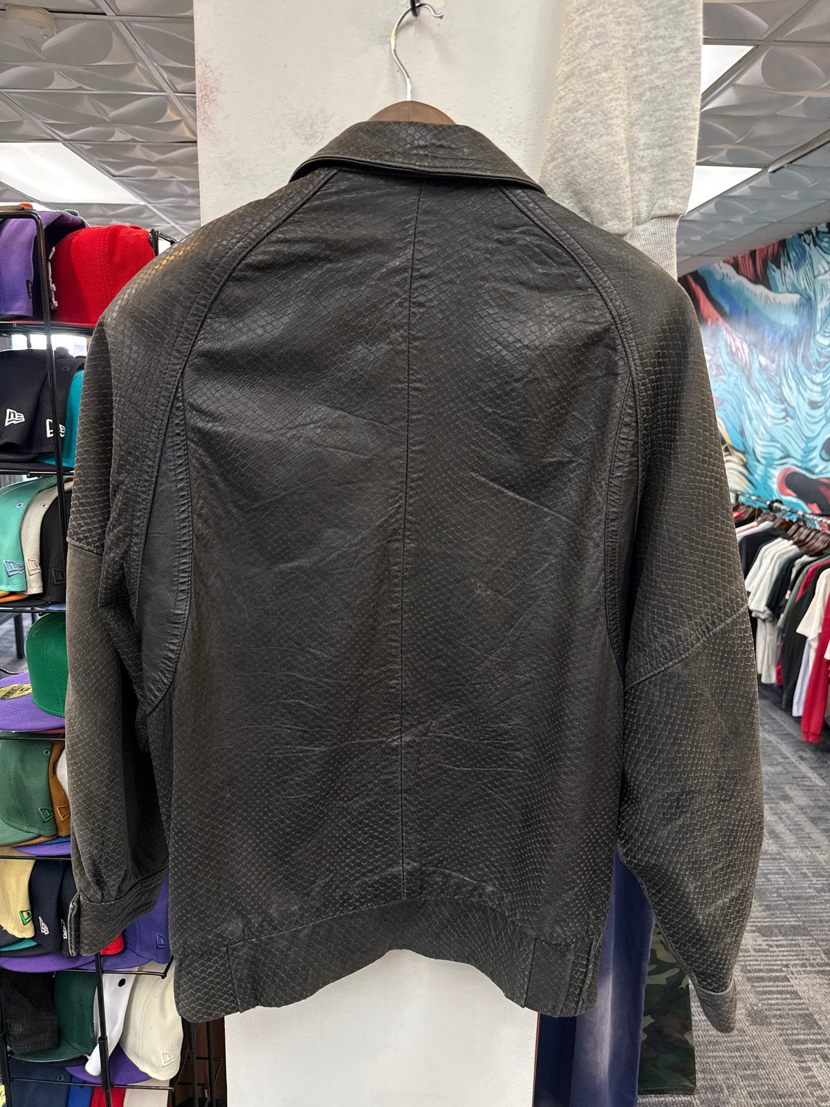 Vintage Textured Leather Jacket