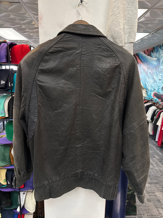 Vintage Textured Leather Jacket